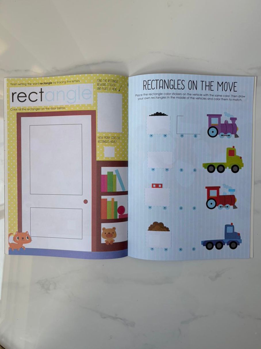 Learning Shapes Sticker Book – Pre-K / Kindergarten (80+ Stickers!)