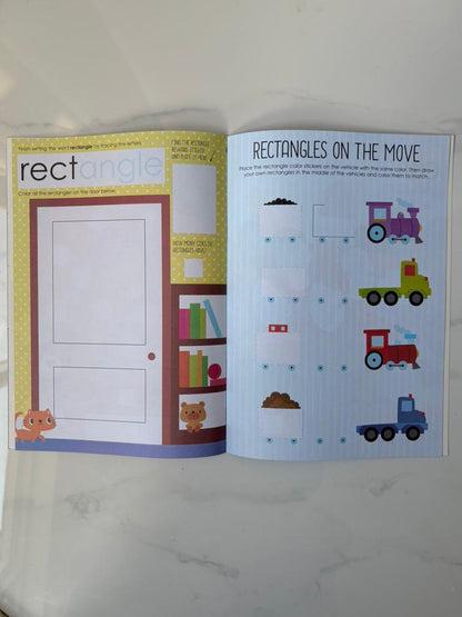 Learning Shapes Sticker Book – Pre-K / Kindergarten (80+ Stickers!)