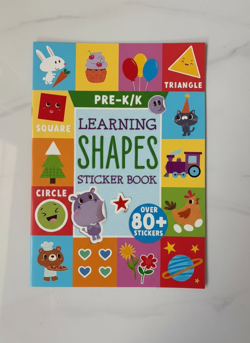 Learning Shapes Sticker Book – Pre-K / Kindergarten (80+ Stickers!)