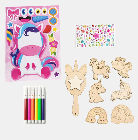 Magical Unicorns 3D Wooden Craft Kit – Paint, Style, and Decorate Set