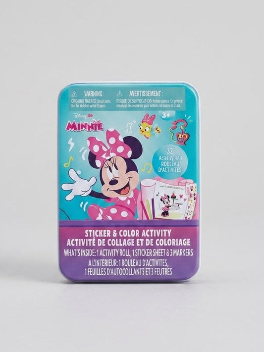 Disney Minnie Mouse Sticker & Color Activity Tin Set