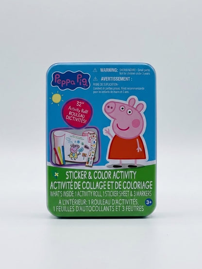 Peppa Pig Sticker & Color Activity Tin Set