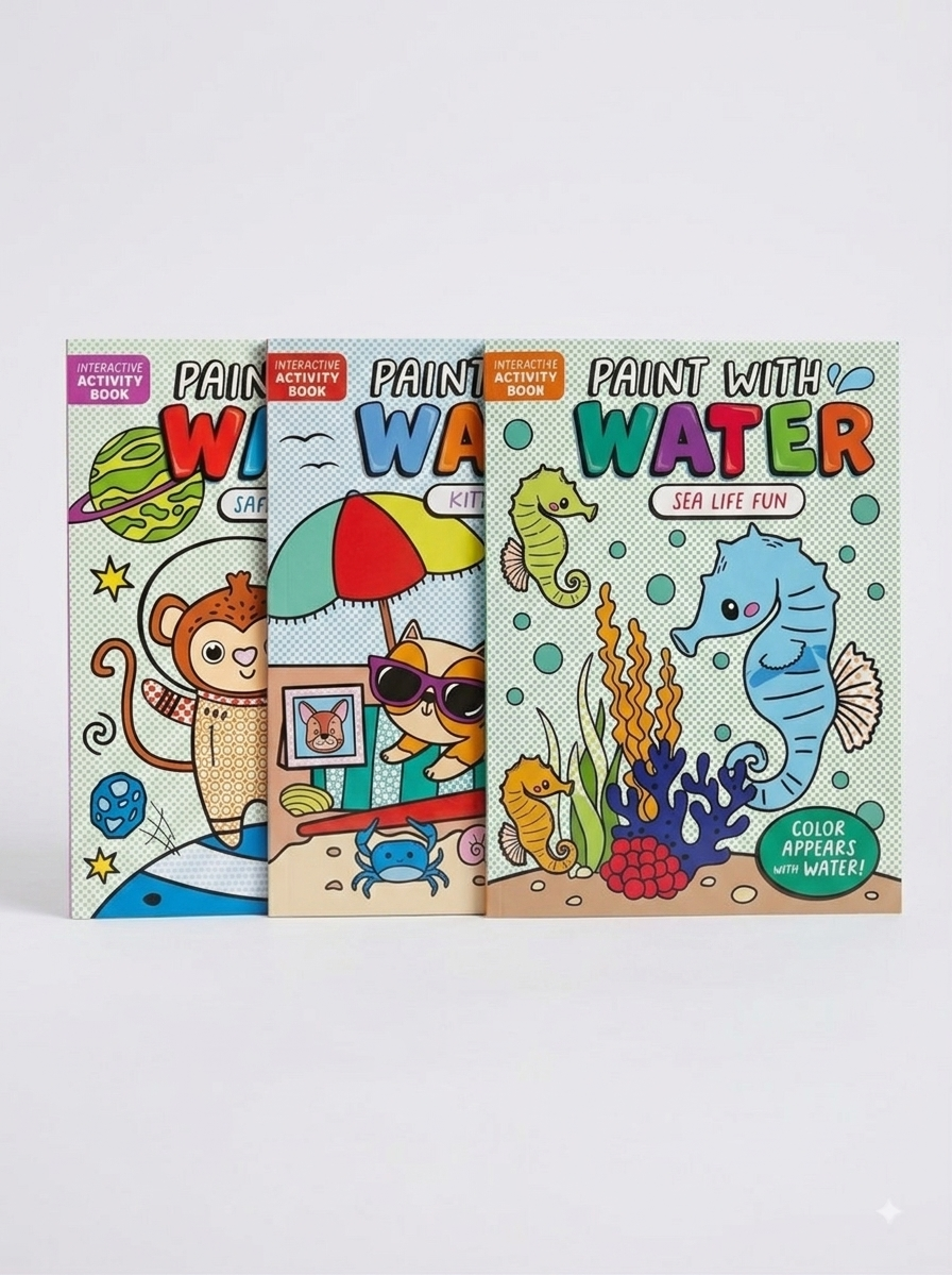 Paint with Water Mess-Free Activity Books⁠