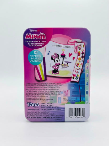 Disney Minnie Mouse Sticker & Color Activity Tin Set