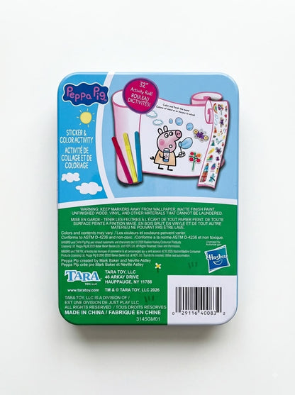 Peppa Pig Sticker & Color Activity Tin Set