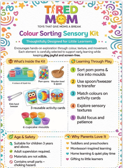 Premium Color Sorting Sensory Kit – Pre-Book